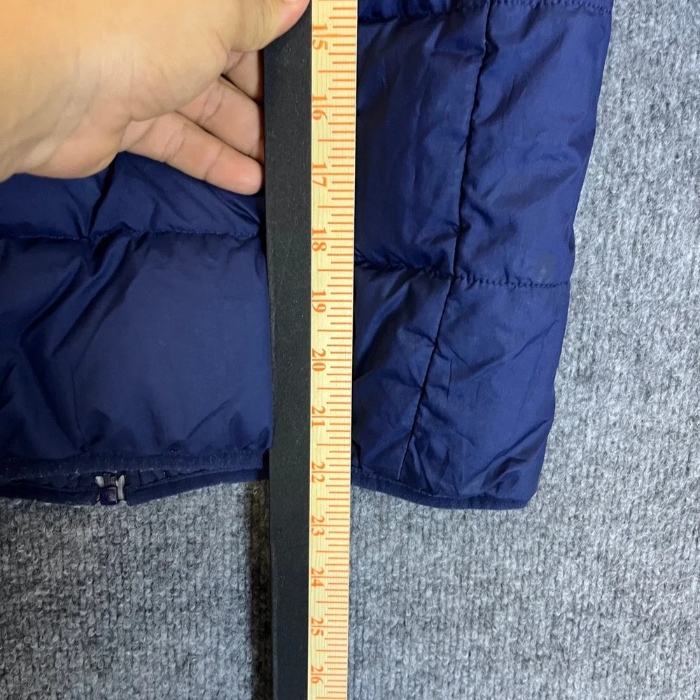 The North Face Puffer Jacket Boys Size M Blue Quilted Full Zip Winter Down Coat